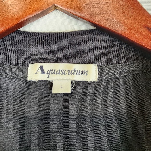 Aquascutum Black Quarter Zip Long Sleeve Pullover Top Women's Size Large - Picture 6 of 7